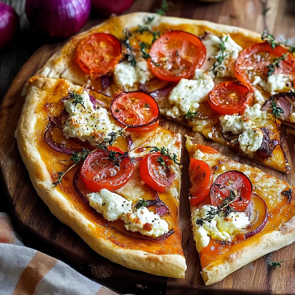 Kürbis-Flammkuchen mit Feta