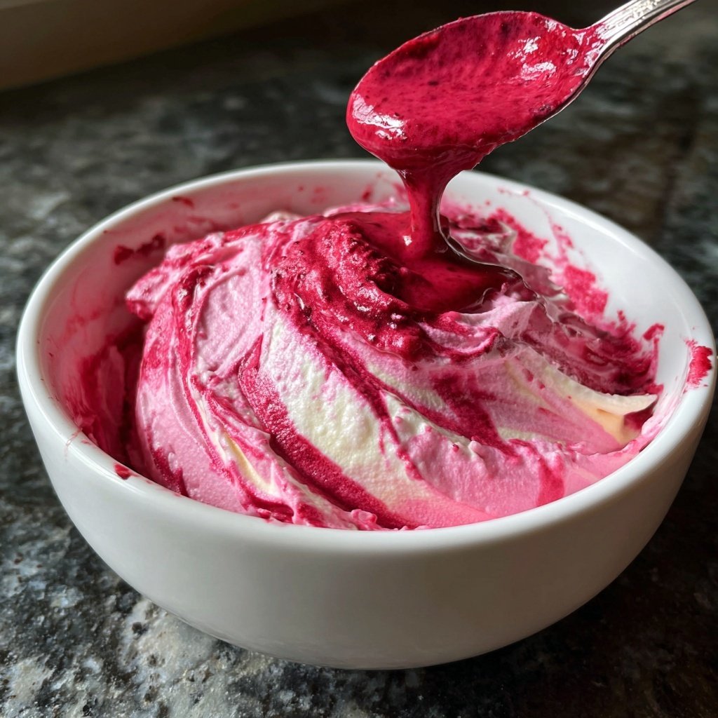 Himbeer-Swirl-Joghurt-Snack