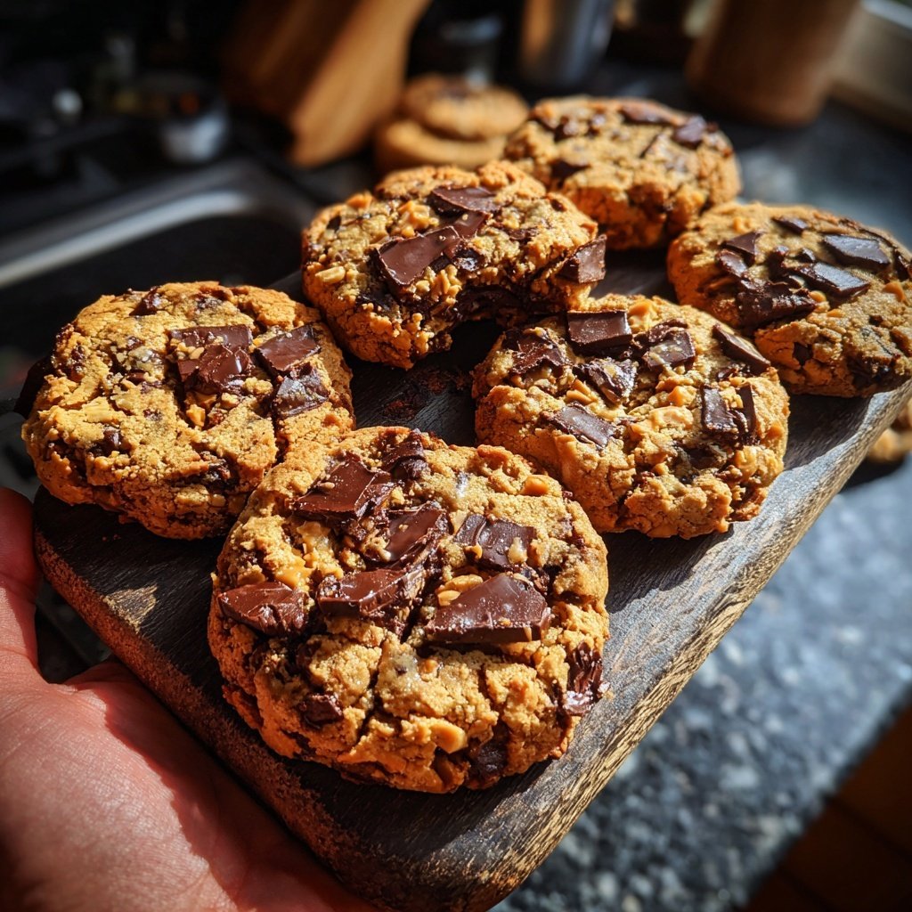 Glutenfreie Erdnussbutter Schokoladenkekse