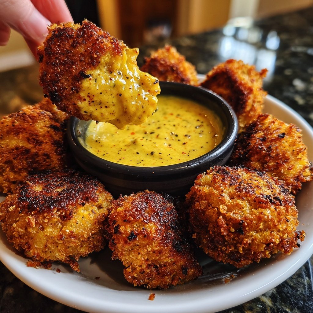 Party Frikadellen mit Senf Dip