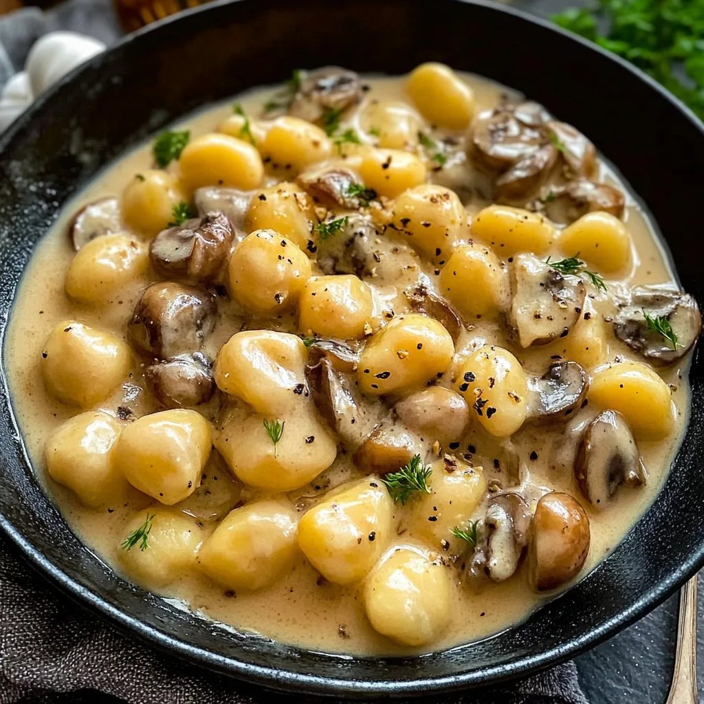 Pilz Gnocchi Hühnchen
