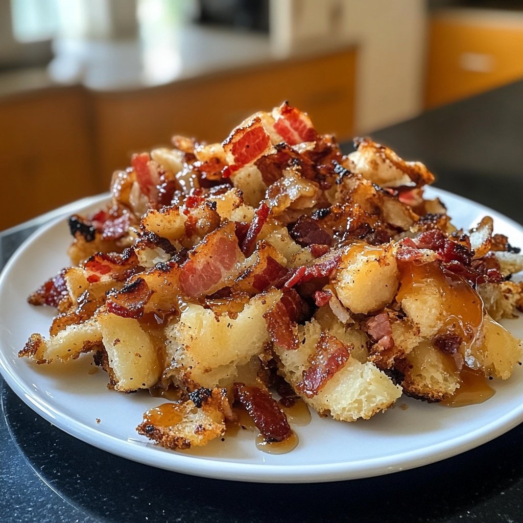 Rosenkohl aus dem Ofen mit Speck und Ahornsirup