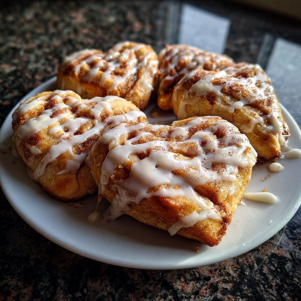 Zimtschnecken herzförmig Valentinstag Edition