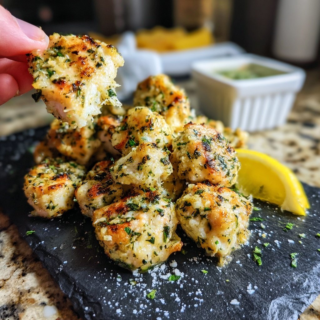 Zitronengebackene Lachs Bissen