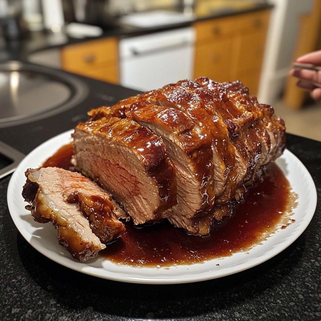 Weihnachtsbraten mit Rotweinsoß