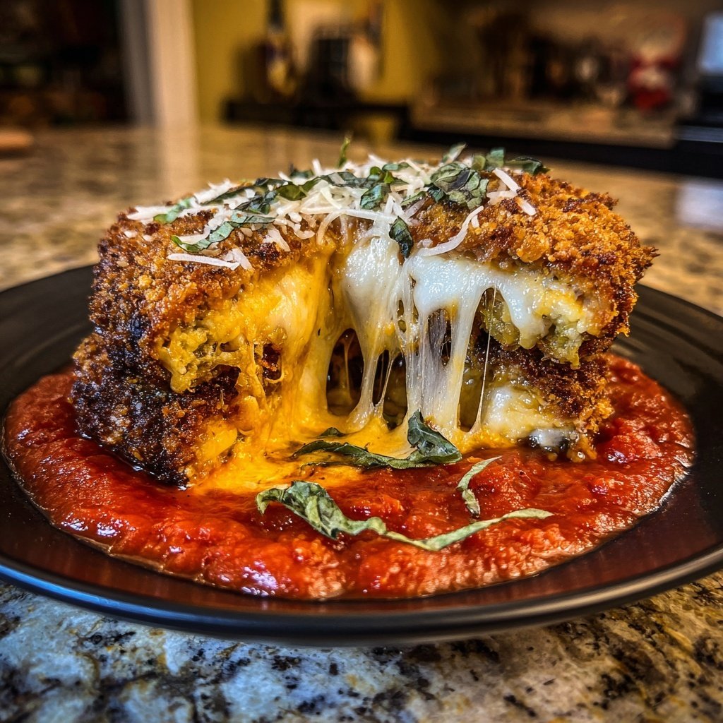 Auberginen Parmesan Häppchen