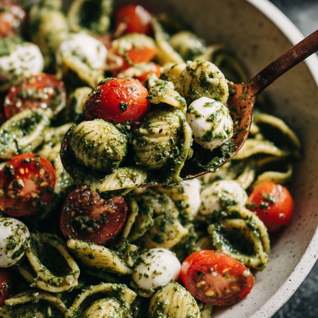 Pesto Caprese Nudelsalat
