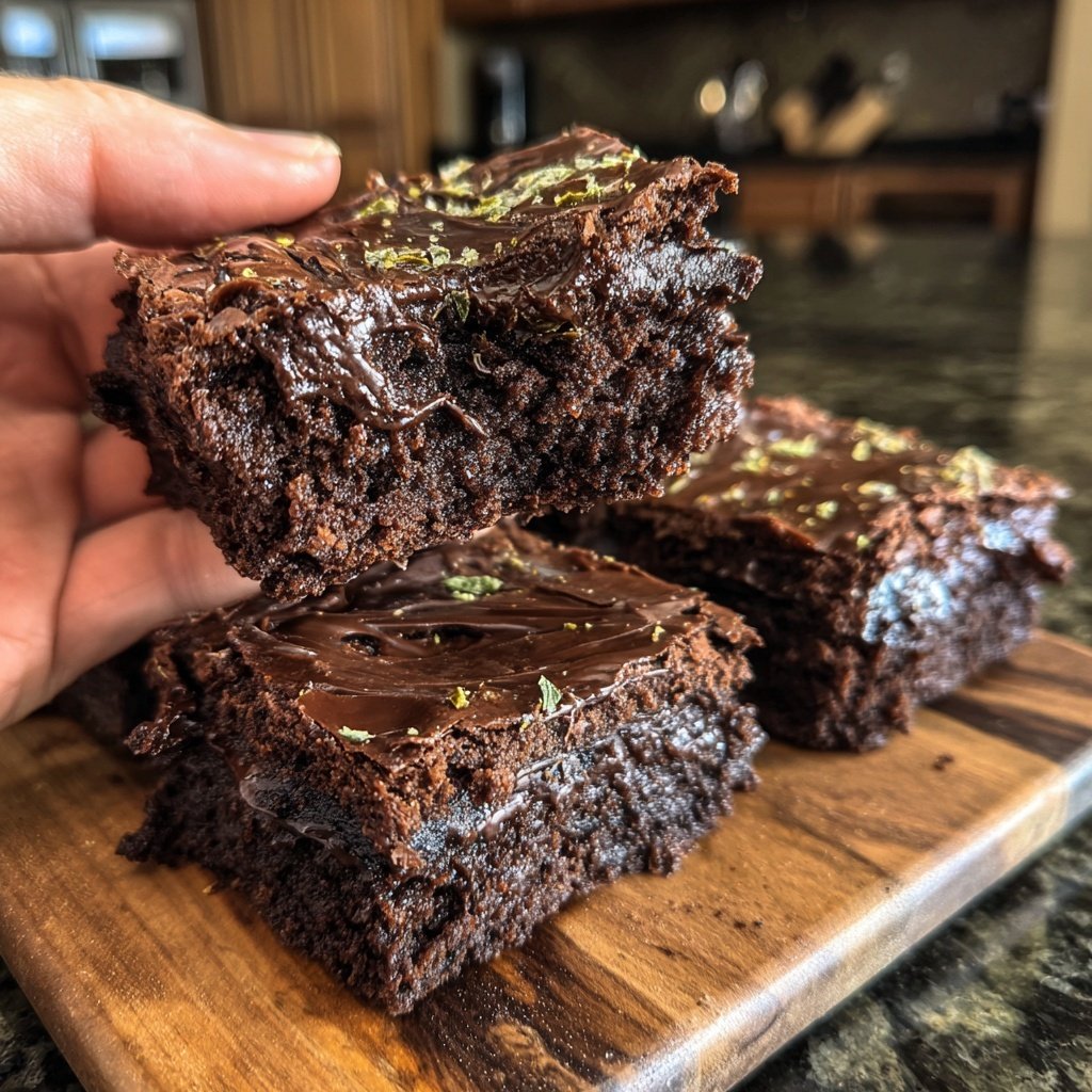 Minz Topfen Brownies