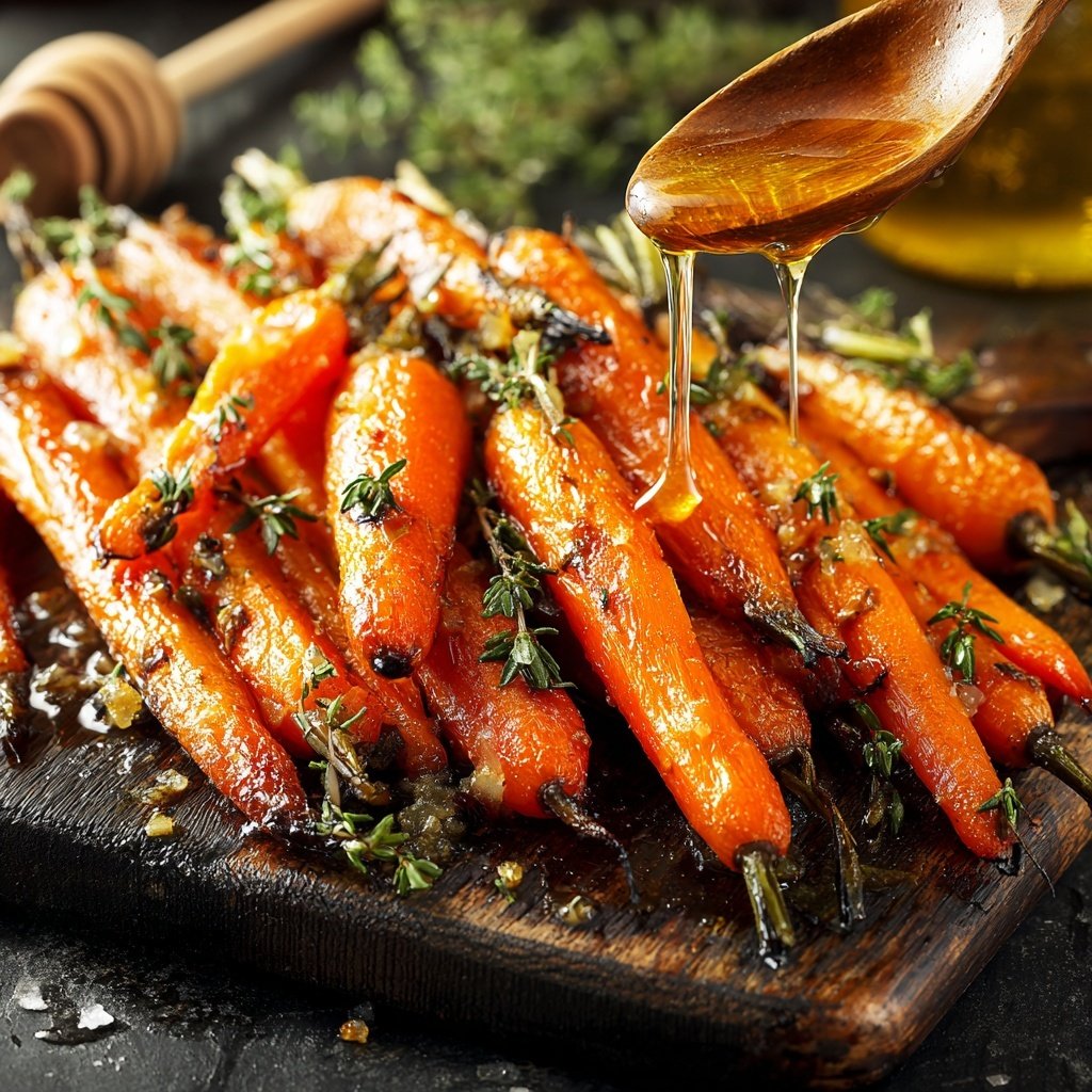 Thymian-Röstkarotten mit Honig