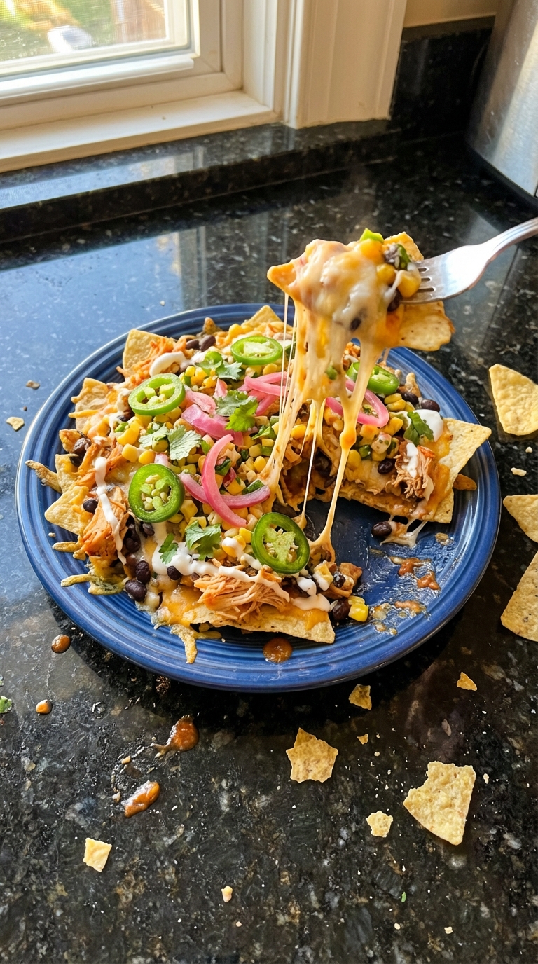 Chipotle Hähnchen Voll Beladene Nachos​