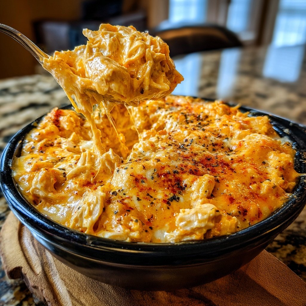 Cremiger Buffalo Hähnchen Dip