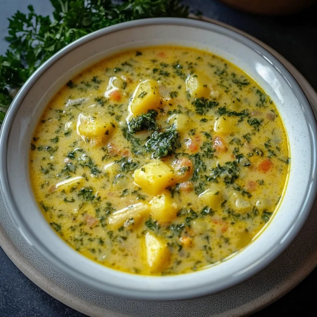 Allgäuer Kartoffelsuppe mit Lauch und Kräutern