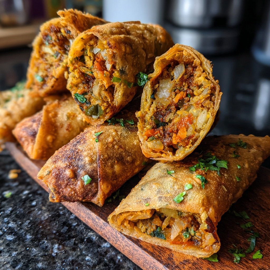 Knusprige Gemüse Pakora Wraps