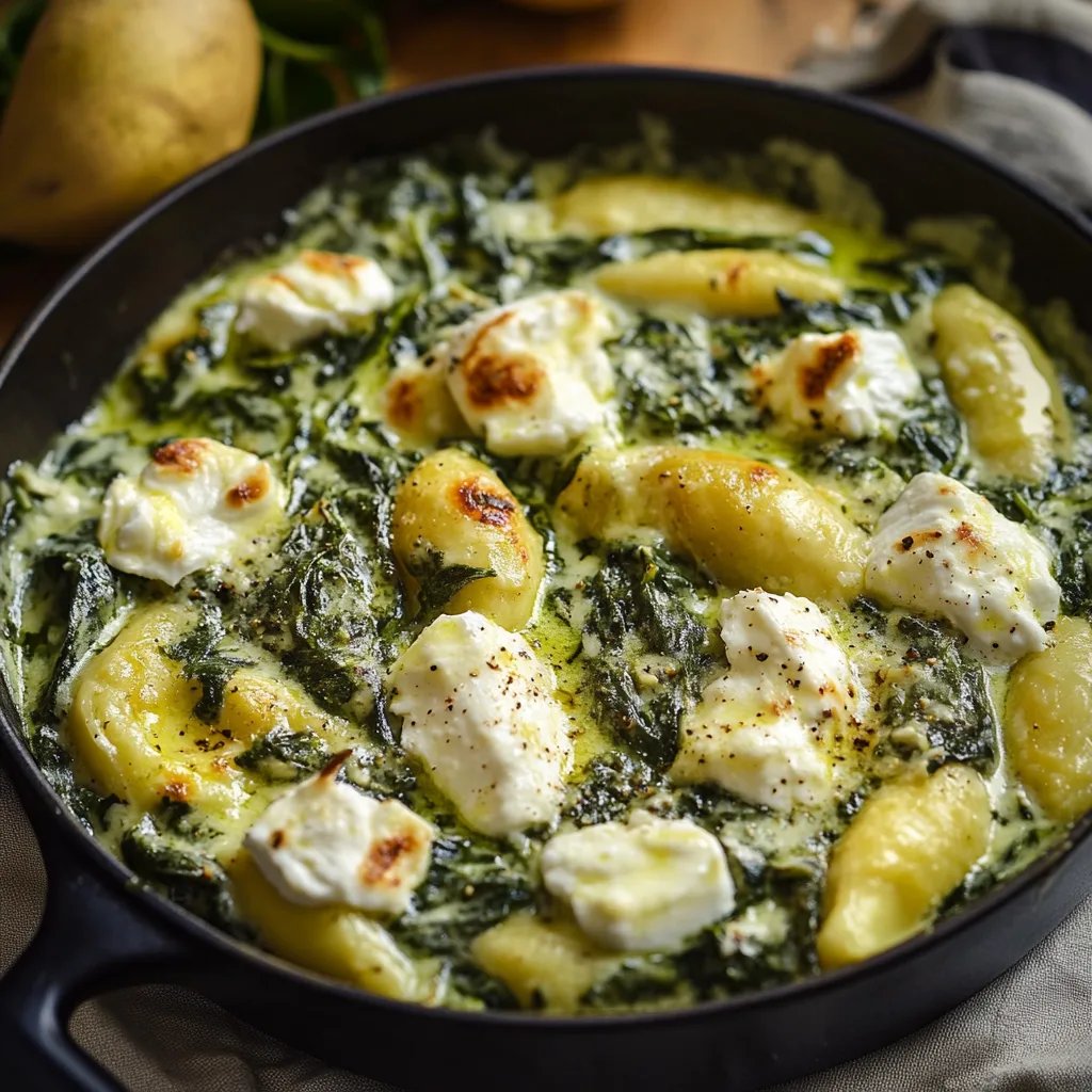 Schupfnudel Pfanne mit Spinat & Feta