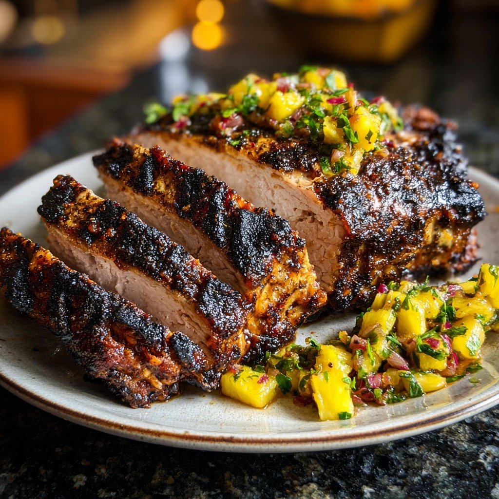 Insel inspiriertes Jamaika Schweinekotelett