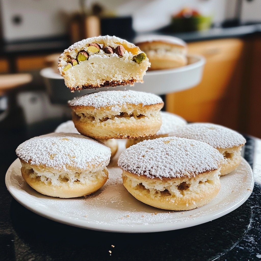 Zarte Pistazien Murbchen Mit Puderzucker