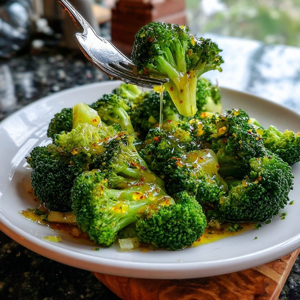 Brokkoli mit süßem Apfel-Dressing