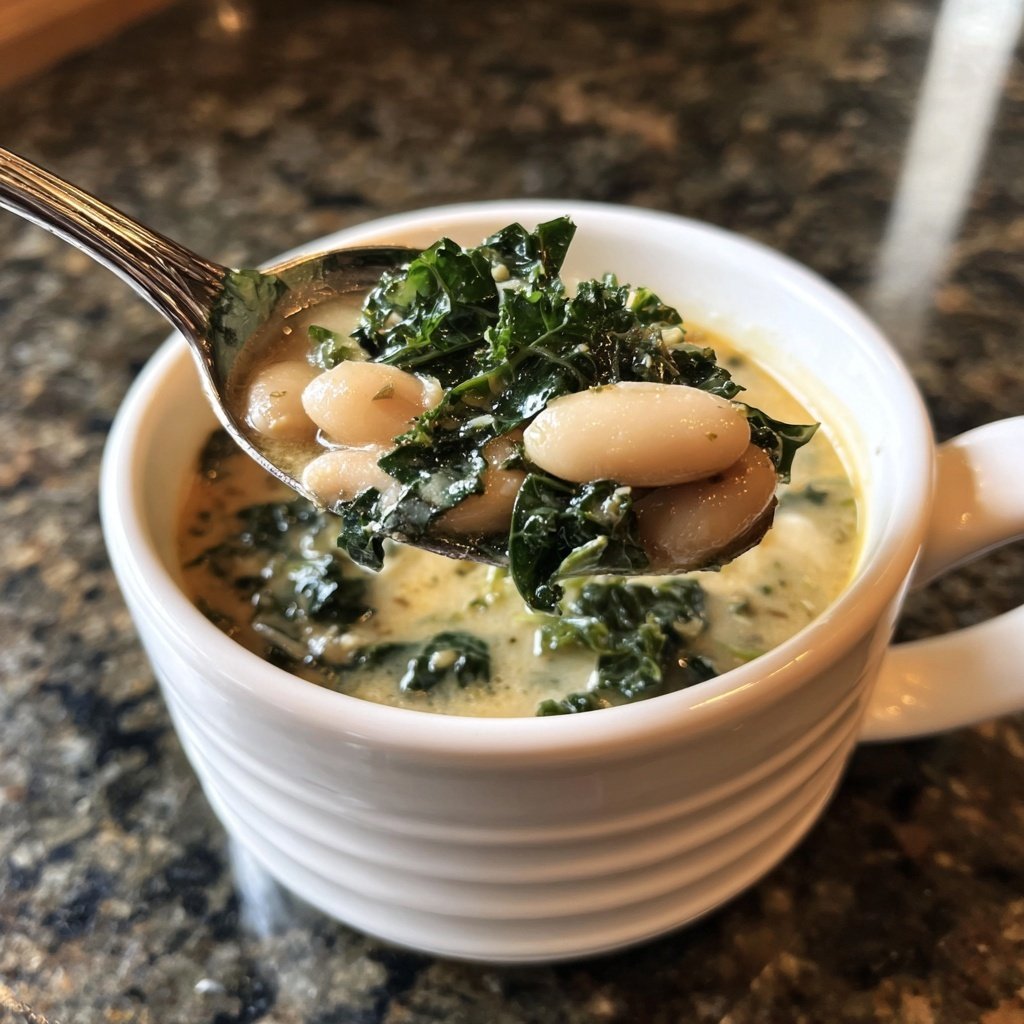 Weiße Bohnen Suppe Mit Grünkohl