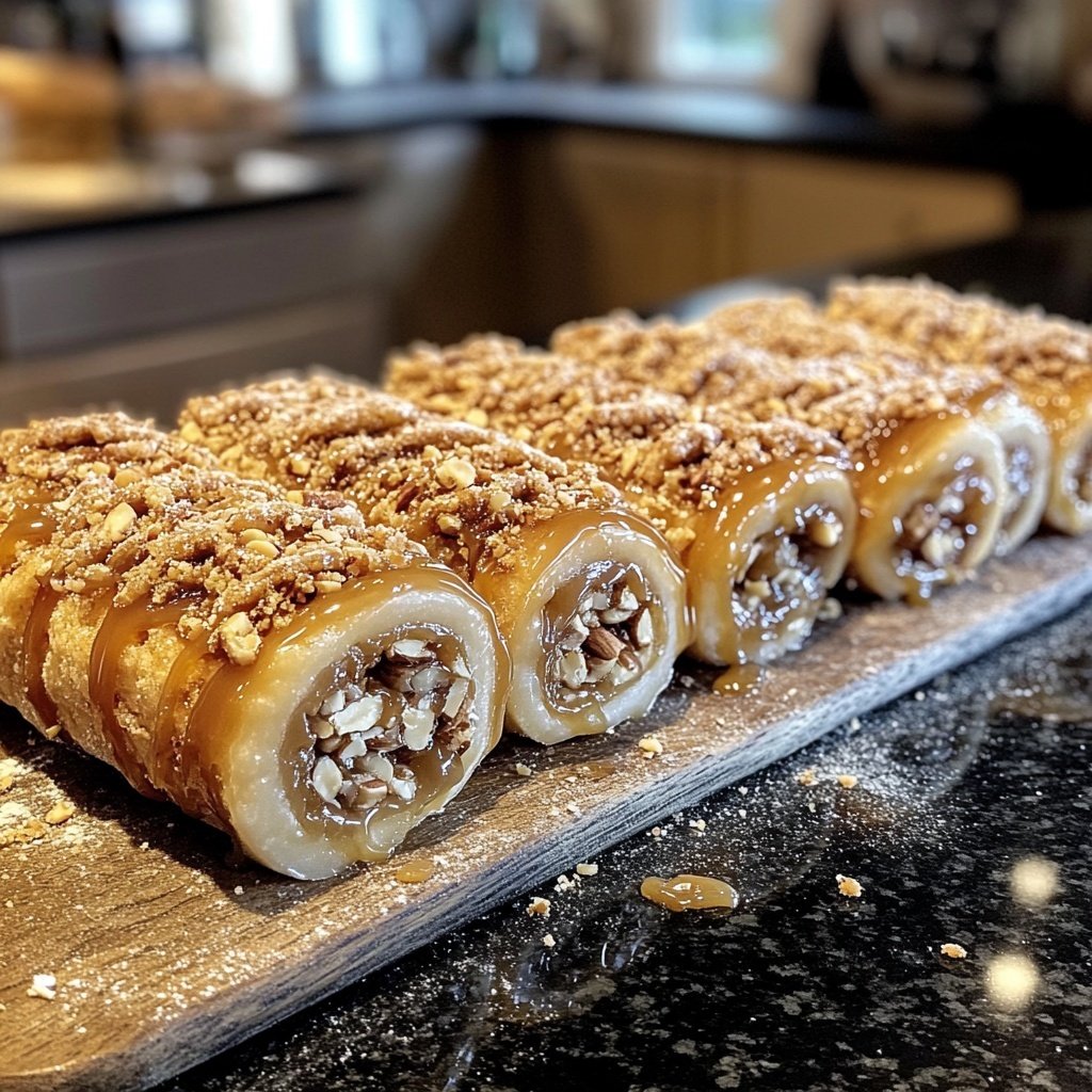 Karamell Nougat Schnecken