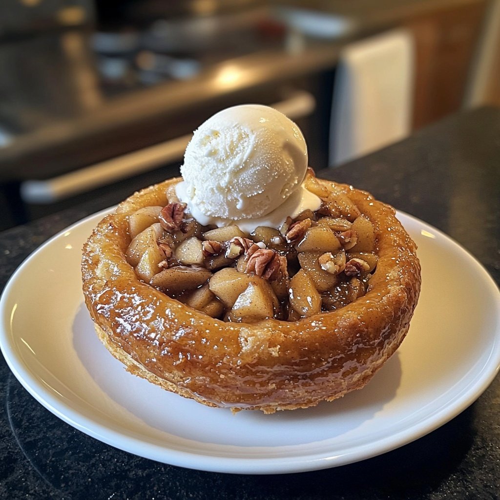 Bratäpfel mit Vanilleeis