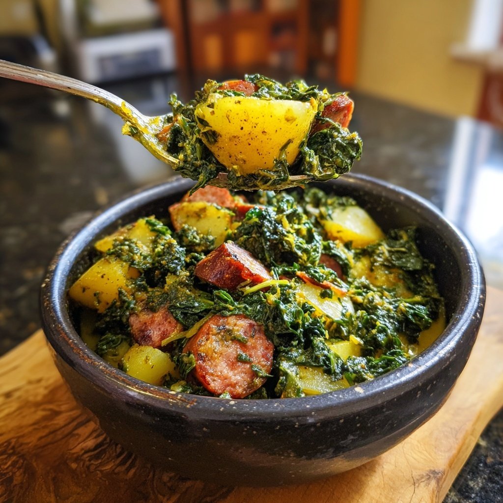 Grünkohl Kartoffel Eintopf herzhaft