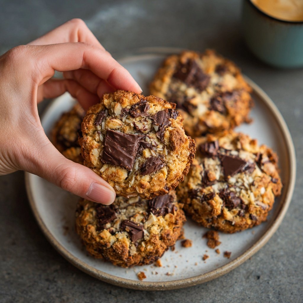 Schoko Mandel Herz Kekse