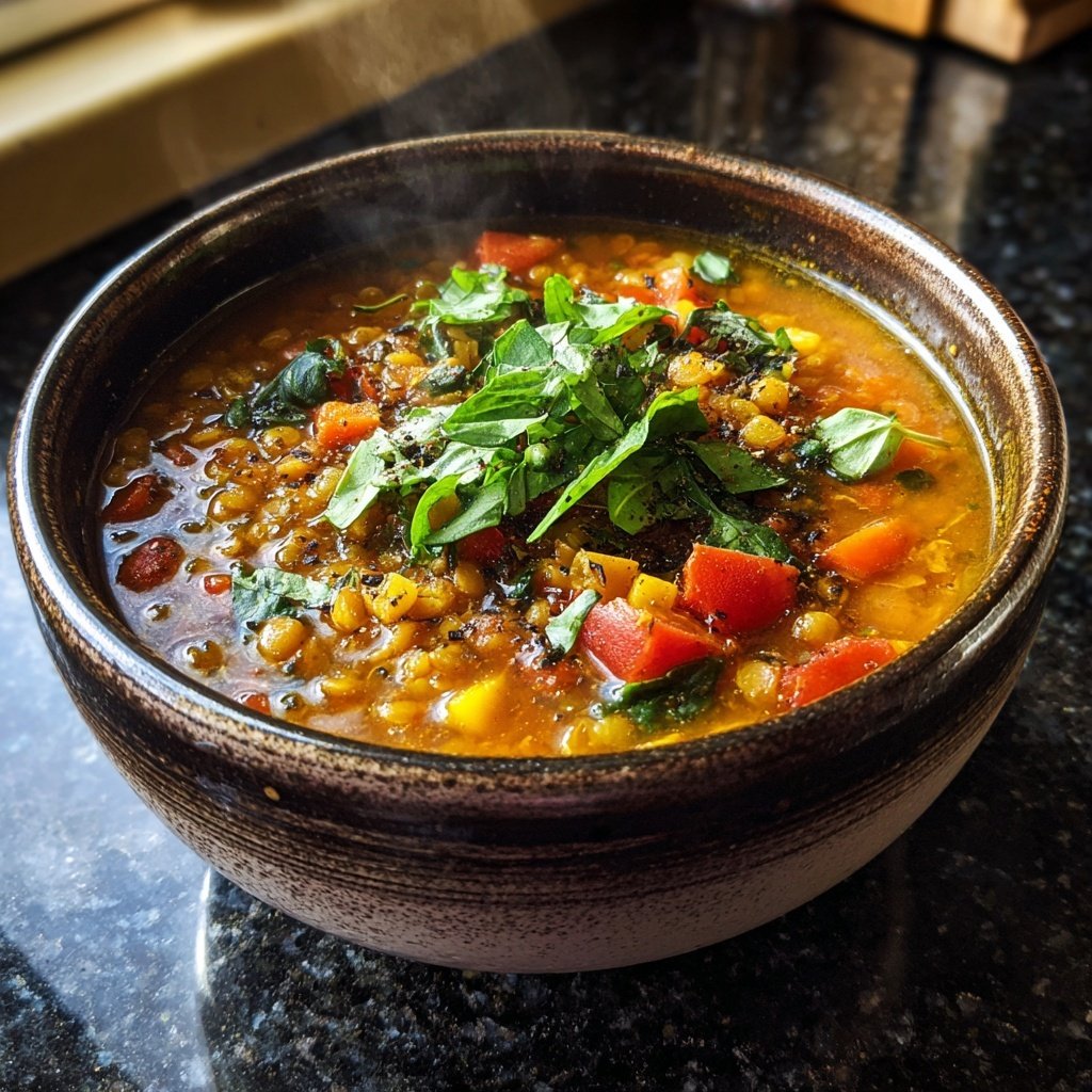 Italienische Linsensuppe Herzhaft Winter