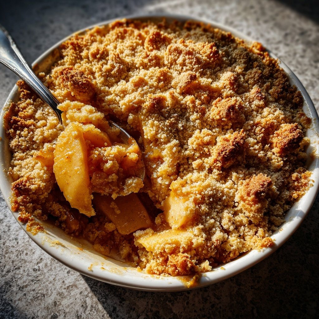 Gesalzener Karamell-Apfel-Crumble