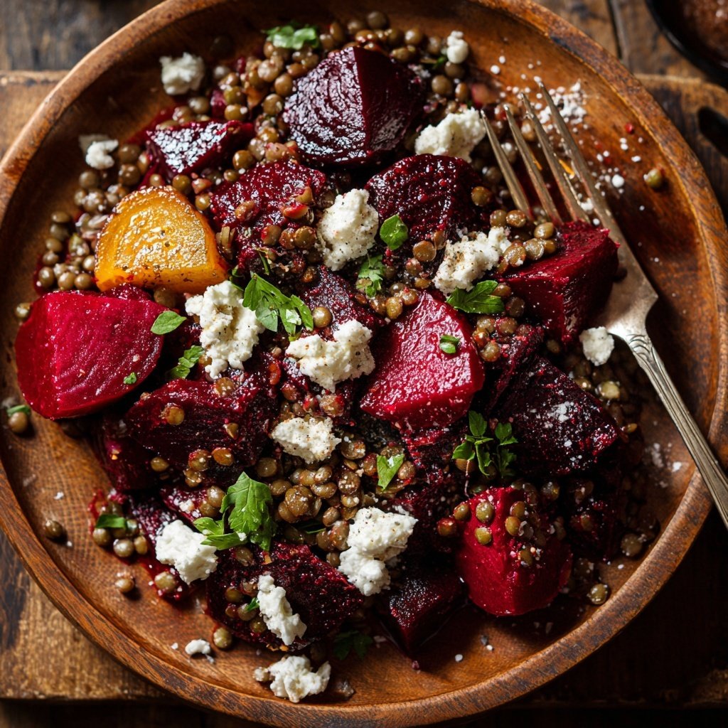 Rote Bete Linsensalat exotisch