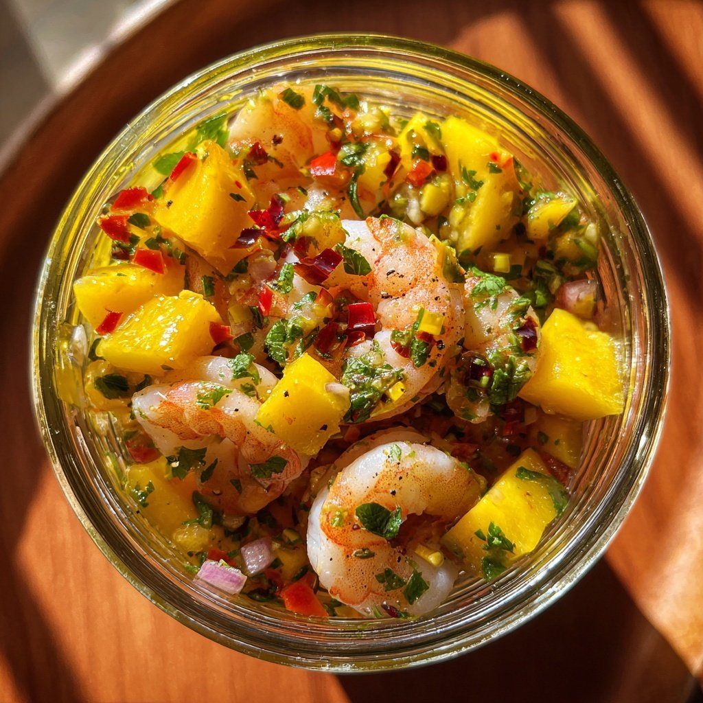 Garnelencocktail mit Mango und Chili