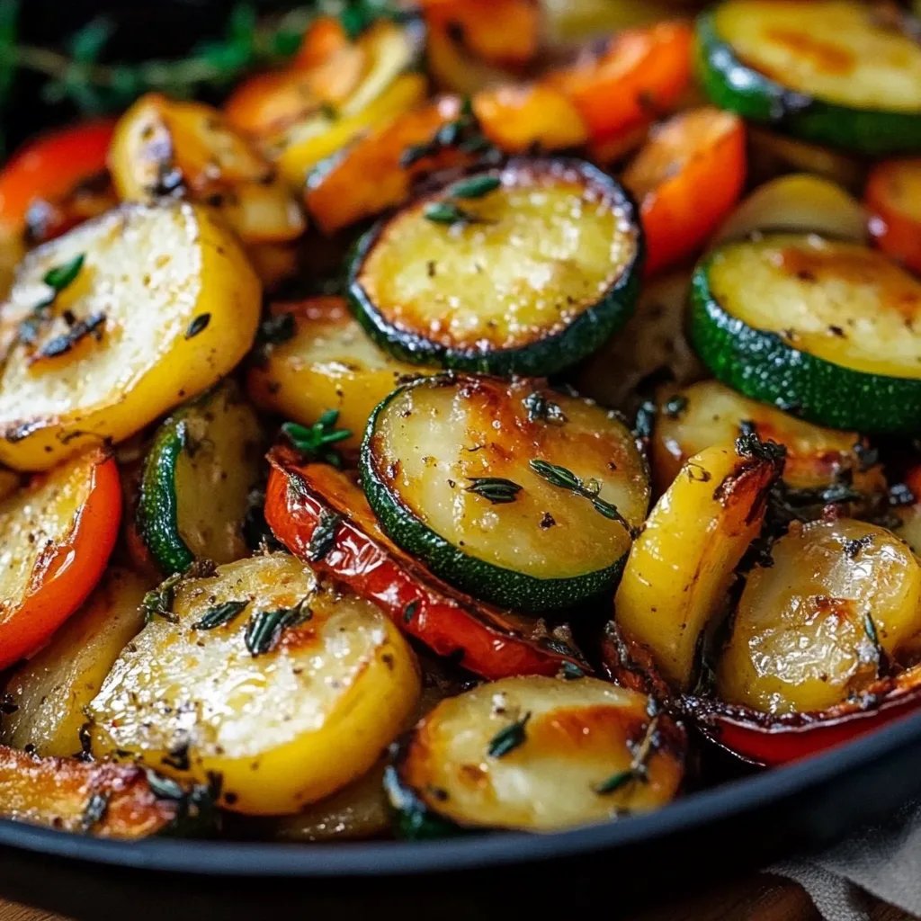 Schnelle Gemüsepfanne mit Kartoffeln, Karotten & Zucchini