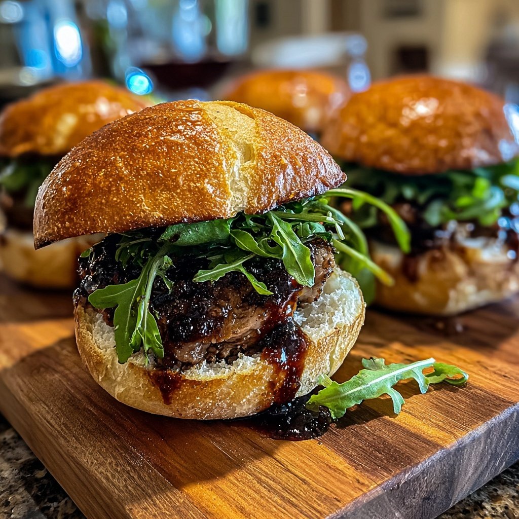 Balsamico Glasierte Rindfleisch Sliders